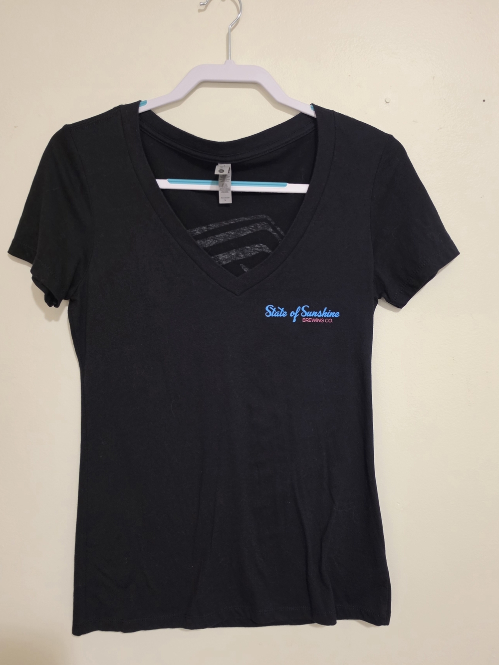 State Of Sunshine‎ Black V-Neck Tee
